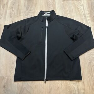 Zero Restriction Tour Series Jacket Men's XL Black Full Zip Performance Golf EUC